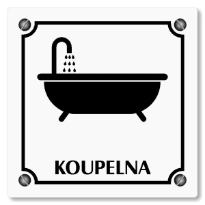 Koupelna, 148x148mm, bílá, Kansas